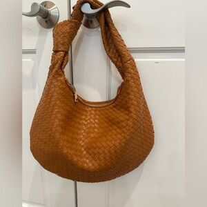 Melie Bianca Tan Brigitte Woven Bag
